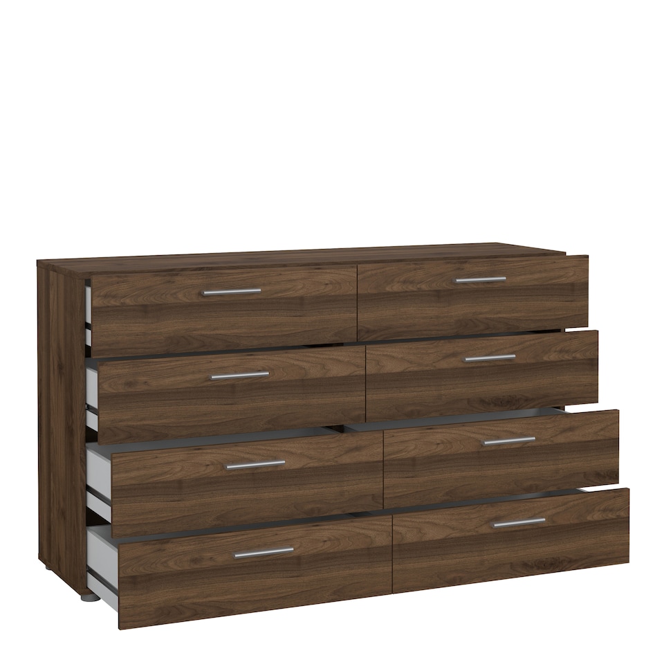 image 1 of Pepe Wide Chest of 8 Drawers (4+4) in Walnut