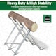 image 3 of DURHAND Saw Horse Steel Support Heavy Duty Foldable Design Sawtooth, Silver