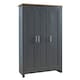 image 2 of Wardrobe 3 Door Bedroom Furniture Clothing Storage Oak Top Wooden Unit White
