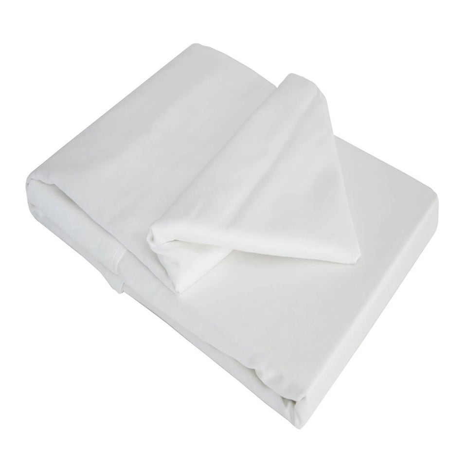 image 1 of Belledorm 100% Cotton Sateen Flat Sheet - White - Double