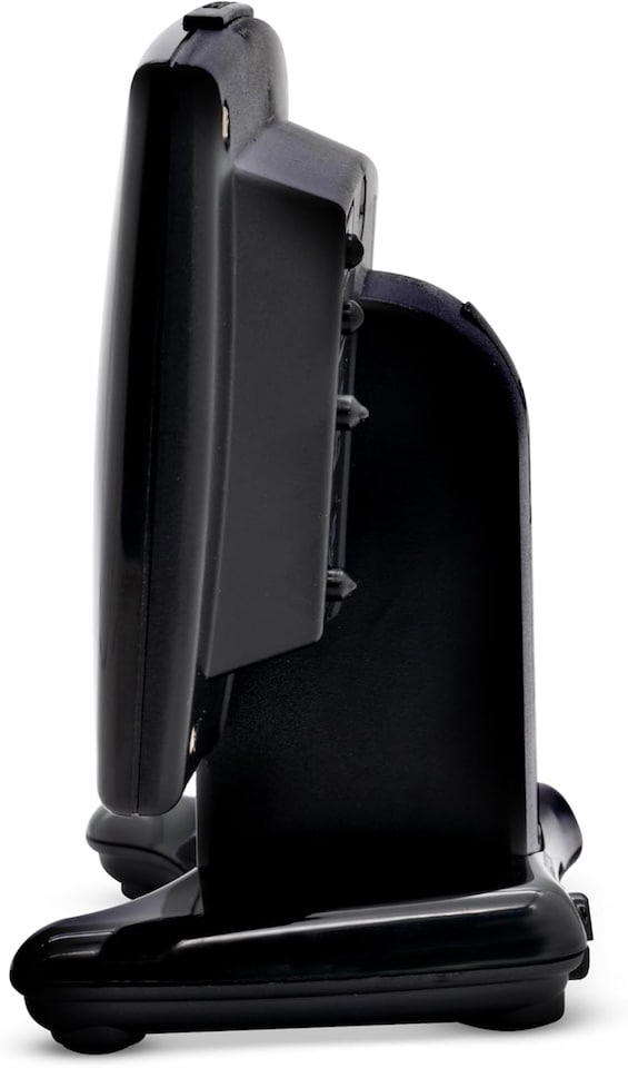 image 1 of Acctim Jenson LED Digital Alarm Clock in Black with USB-C Smart Connector Blue Display