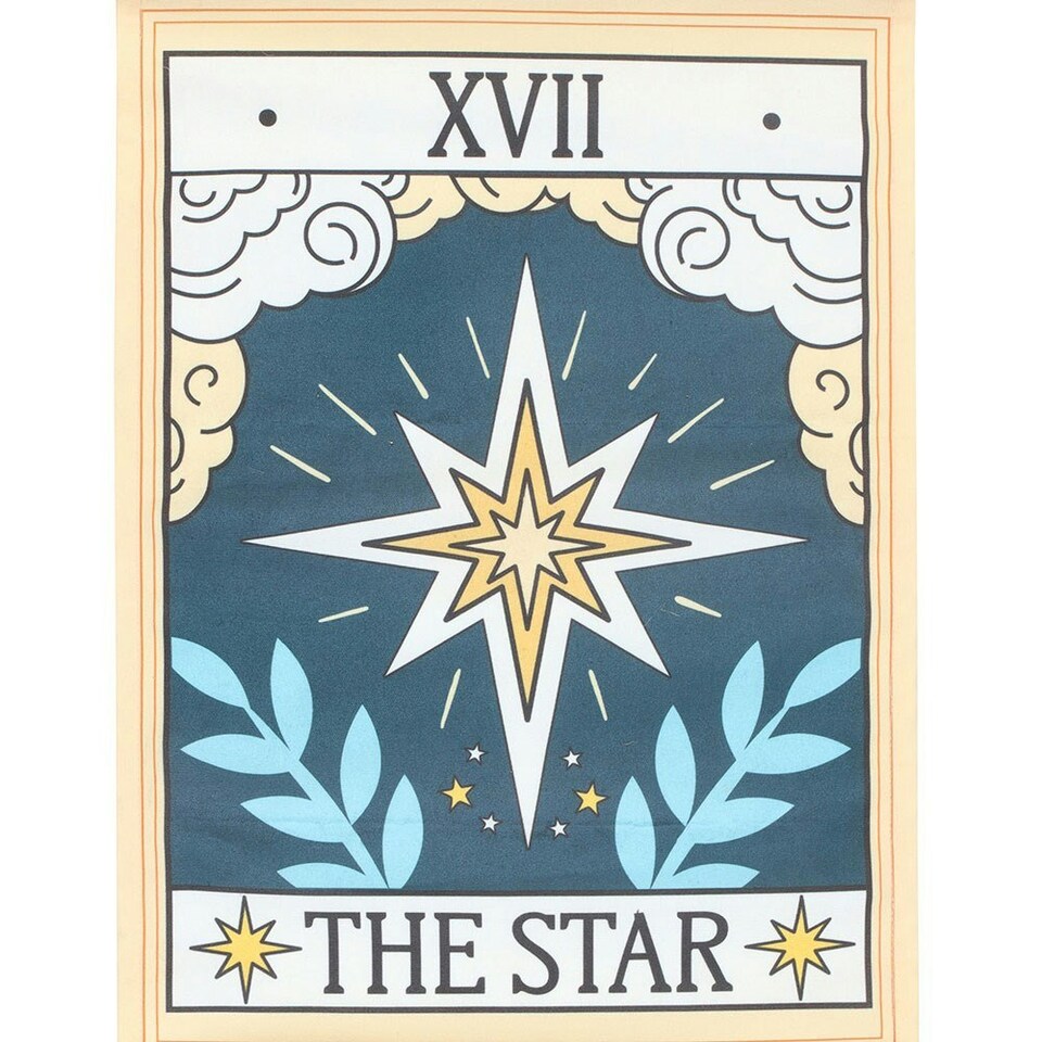 image 1 of Something Different The Star Vintage Tarot Wall Hanger - Multicoloured - One Size