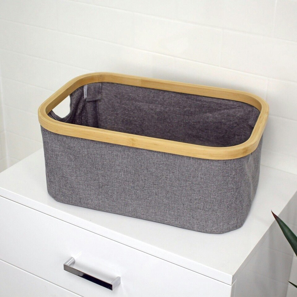 image 1 of Showerdrape Cotswold Grey Bathroom Storage Basket