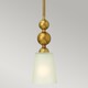 image 3 of Zelda 1 Light Ceiling Mini Pendant Vintage Brass, E27