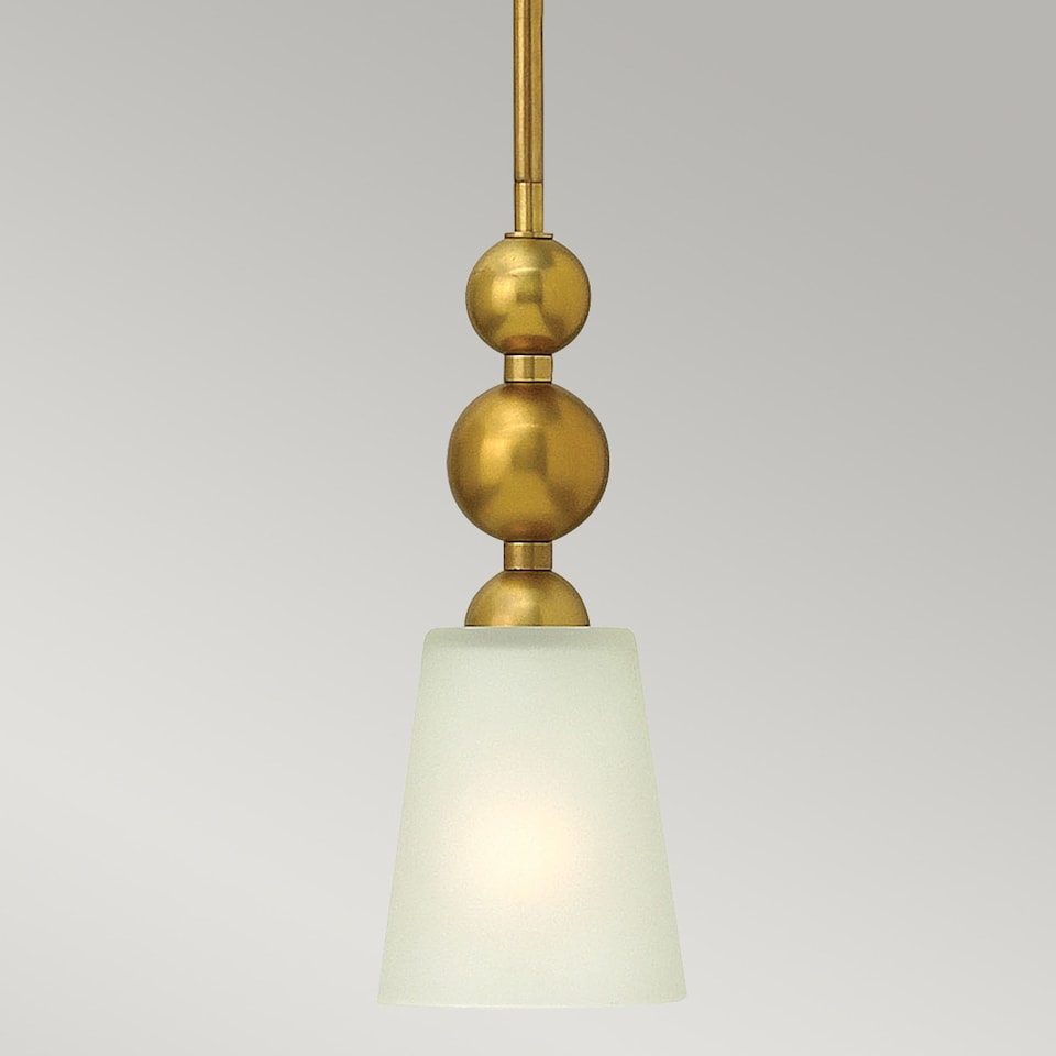 image 1 of Zelda 1 Light Ceiling Mini Pendant Vintage Brass, E27