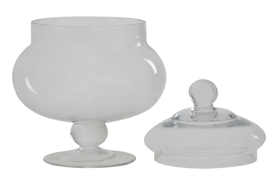 image 1 of Interiors by Premier Versatile Clear Glass Candy Small Storage Jar, Elegant Storage Jar For Kitchen, Functional Glass Container