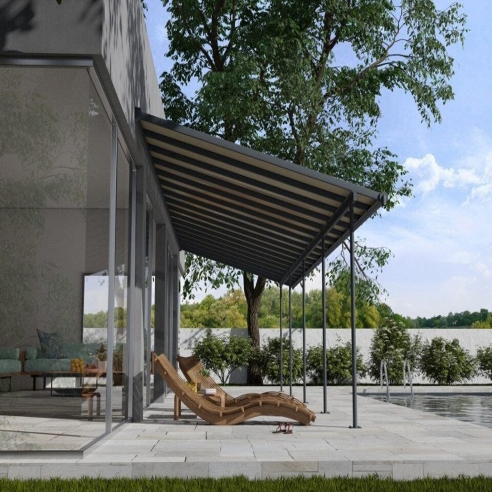 image 1 of Patio Cover Sierra 3X7.30 Clear - Polycarbonate - L739 x W299 x H305 - Grey Grey