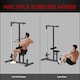 image 3 of HOMCOM Lat Pull Down Machine with Extra Pulley for Seated Rows, Cable Machine Pulley System with Adjustable Seat for Home Gym
