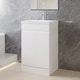 image 5 of AICA 500mm Matte White Bathroom Vanity Unit With Basin Double Door Floor Standing Design Flat Packed