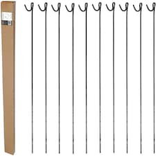 True Products Heavy Duty Steel Temporary Fencing Pins 8mm x 1250mm Pack of 10 | Grey | Grey | 10
