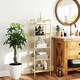 image 7 of HOMCOM 5-Tier Bamboo Bathroom Storage Shelf with Adjustable Rack, Natural
