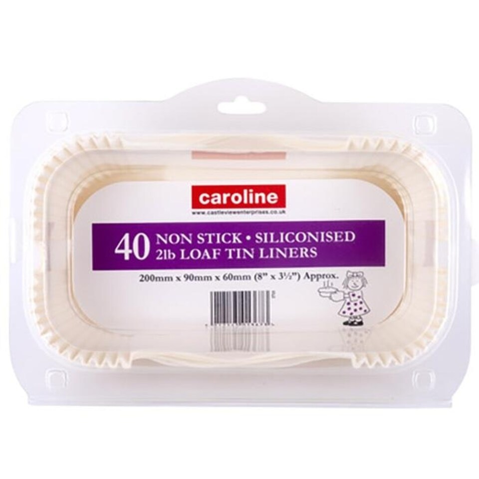Caroline Loaf Cake Tin Liners 2lb 40pk 1715 - One Colour - One Size