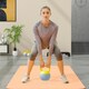 image 2 of SPORTNOW 8KG Kettlebell with Soft Body and Non-Slip Handle, Yellow and Grey Yellow | 8