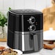 image 2 of HOMCOM 4.5L Air Fryer, 1500W Air Fryer Oven with Rapid Air Circulation, Adjustable Temperature, Timer and Nonstick Basket for Oil Less or Low Fat Cooking, Black