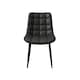 image 2 of Set of 8 Nova Modern Faux Leather Dining Chair Padded Seat Metal Legs Kitchen (Black) | Black | Black | One Size