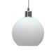 image 1 of Betchley - White Ribbed Glass Globe Easy Fit Pendant Shade | White | Medium | 1