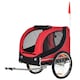 image 6 of PawHut Dog Bike Trailer Pet Cart Bike Carrier Travel with Hitch Coupler Red