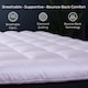 image 2 of Neo Mattress Topper Soft Memory Foam Plush Bounce Fibre Breathable Diamond Quilted Fabric Elastic Anti Slip Corner Straps Secure Fit All UK Bed Sizes | White | White | Double | 1