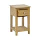 image 2 of Premium Langford Oak Compact 1 Drawer Bedside Table with Shelf