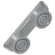 image 2 of SPARES2GO Basket Slide Rail Runner Guide Wheels for Logik LDW45 LDW60 LF674 Dishwasher (1 Set)