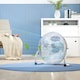 image 2 of HOMCOM 20 Chrome Metal Floor Fan with Tilting, High Velocity, 3 Speed, Portable Gym Fan for Home Office, Silver