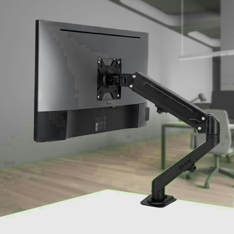 image 1 of Single Desktop Gas Arm Display Mount