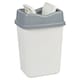 image 2 of Plastic Waste Recycling Bin With Butterfly Lid for Kitchen or Office | White | 5L Grey/White