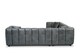 image 3 of Faux Leather Suede Grey Right Hand Facing Corner Sofa with Ottoman LUGANO