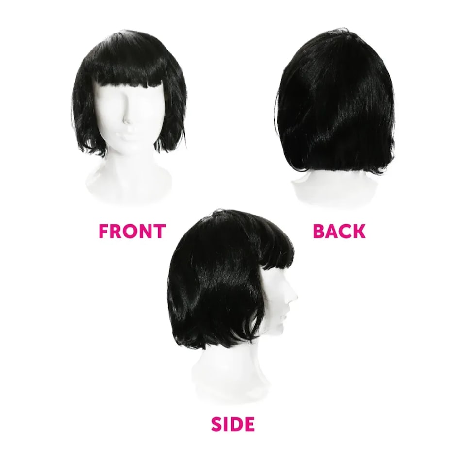 image 1 of Nessa Costume - 5 Pcs - Vest, Wig, Cigs, Tattoos & Gloves | Black | 2XL