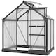 image 1 of Outsunny 6x4ft Walk-In Polycarbonate Greenhouse Plant Grow Galvanized