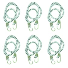 48" Heavy Duty Bungee Cords Fasteners Tie Downs Fastening Metal Hooks 6pk