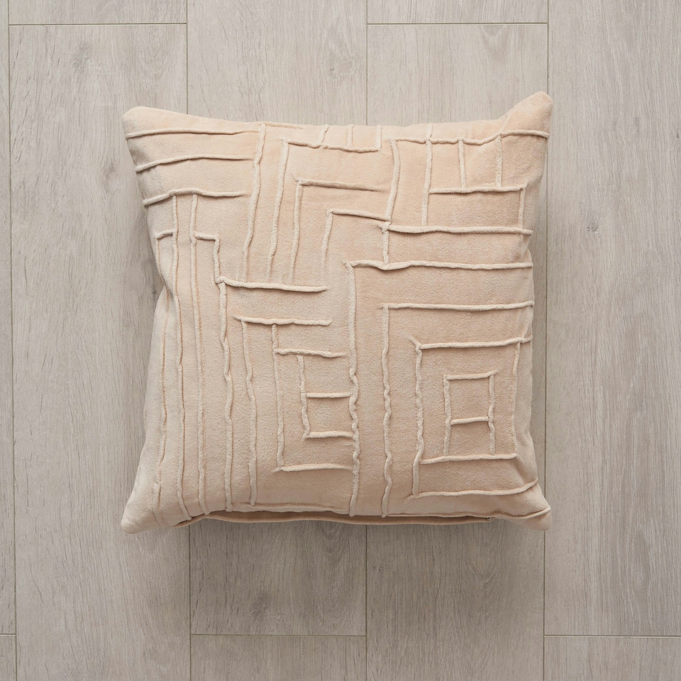 image 1 of BHS Genevieve Cushion, Cream Cream | Cream