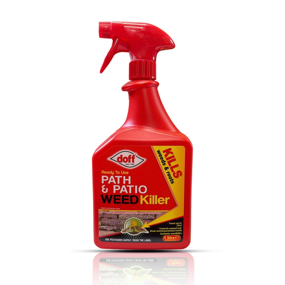 image 1 of Doff Path Patio Weedkiller Ready To Use Systemic Weed Control 1L Spray Bottle