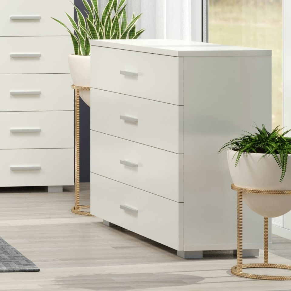 image 1 of Lido, 4 Chest Of Drawers White