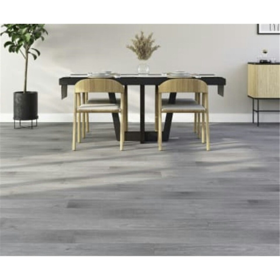 image 1 of PACK OF 10 (Total 10 Units) - Medium Grey Oak 12mm Thick Laminate Flooring (14.8m2 Coverage)