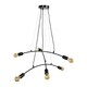 image 4 of ValueLights Sandie Matte Black Pendant Light and E27 GLS LED 4W Warm White 2700K Bulb