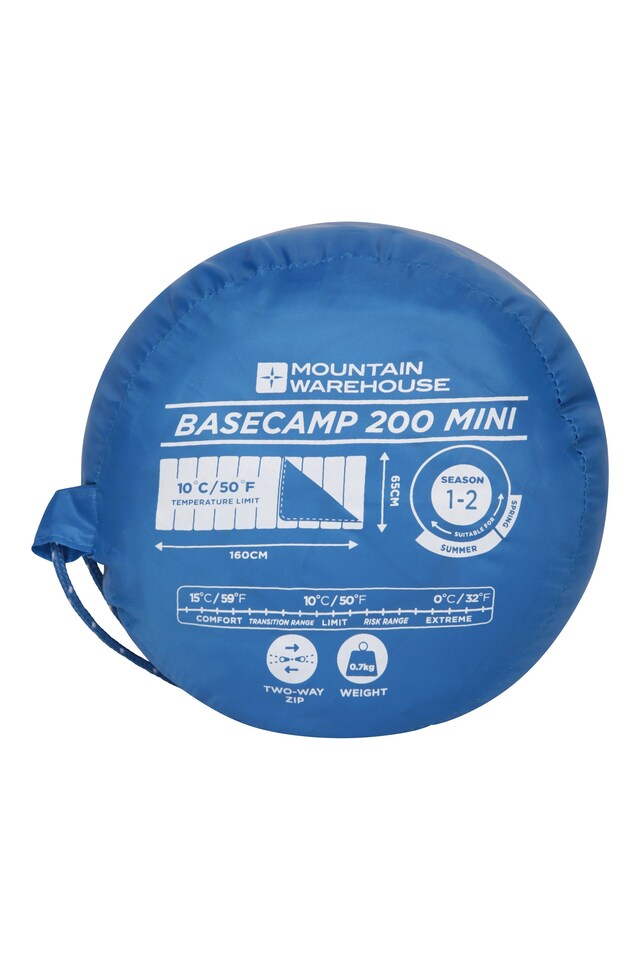 image 1 of Mountain Warehouse Basecamp 200 Kids Sleeping Bag Insulated 1-2 Season Camping Bed