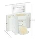 image 7 of HOMCOM 4-Tier Large Jewellery Box with Mirror and 2 Drawers, White
