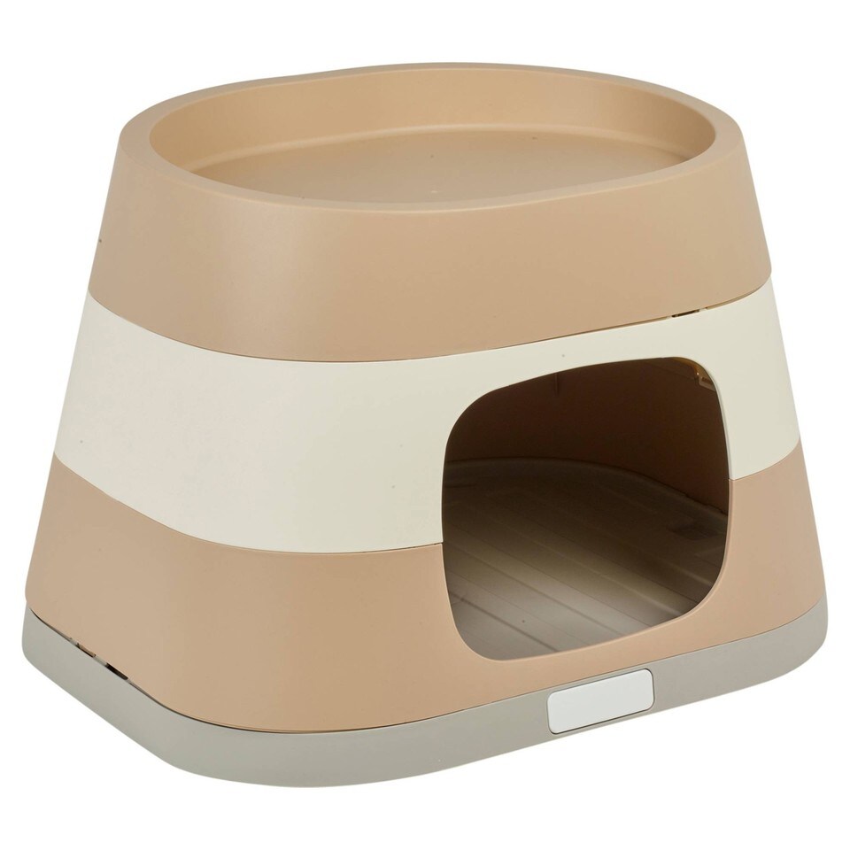 image 1 of Dog Cat Pet Home Kitten Kennel Animal Shelter Weatherproof Indoor Outdoor House | Multi | Mocca | 1