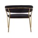 image 4 of Interiors by Premier Soft Black Velvet Dining Chair, Modern Dining Armchair, Black and Gold Luxury Dining Chair for Home, Lounge