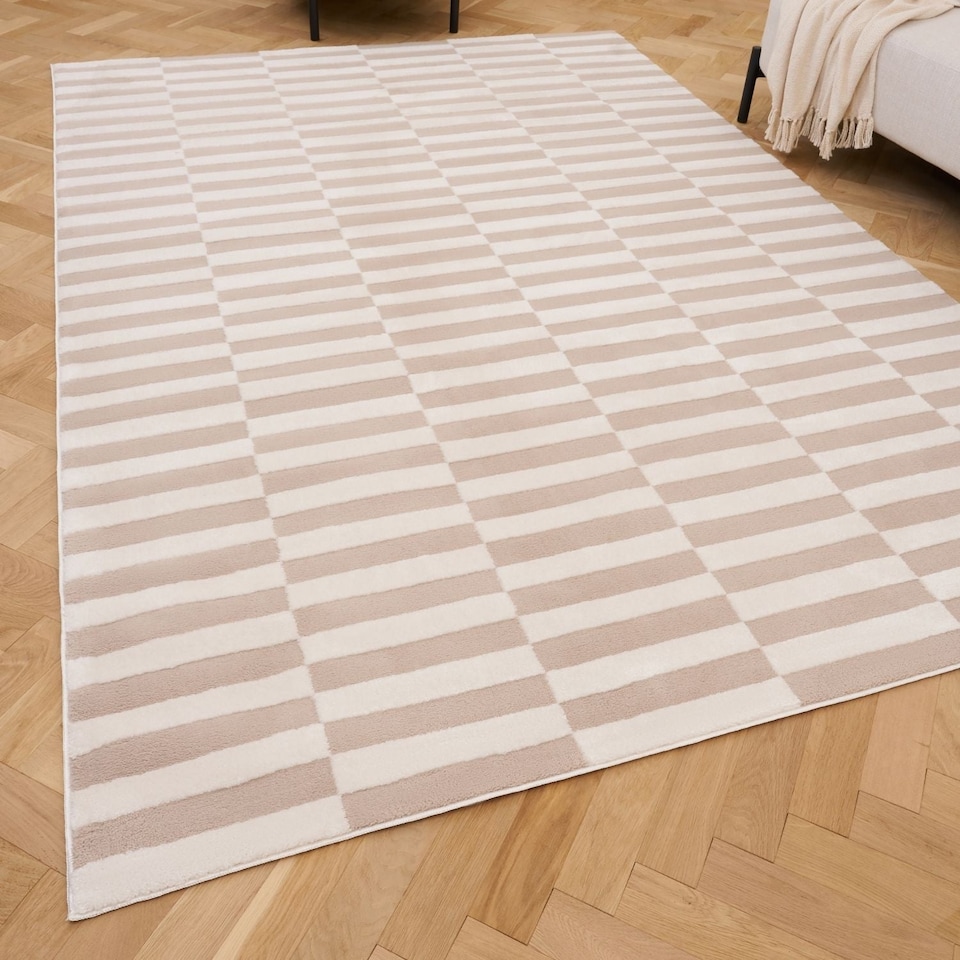 image 1 of The Rugs Loft Collection Striped Living Room Area Floor Rug and Runners Soft Pile