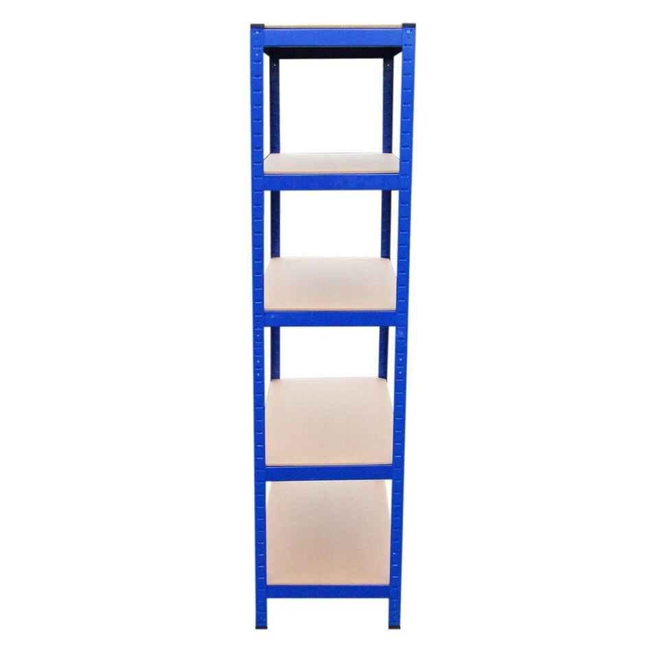 image 1 of Garage Racking - Junk Eater Bundle - Boltless 5 Tier Garage Shelves Blue