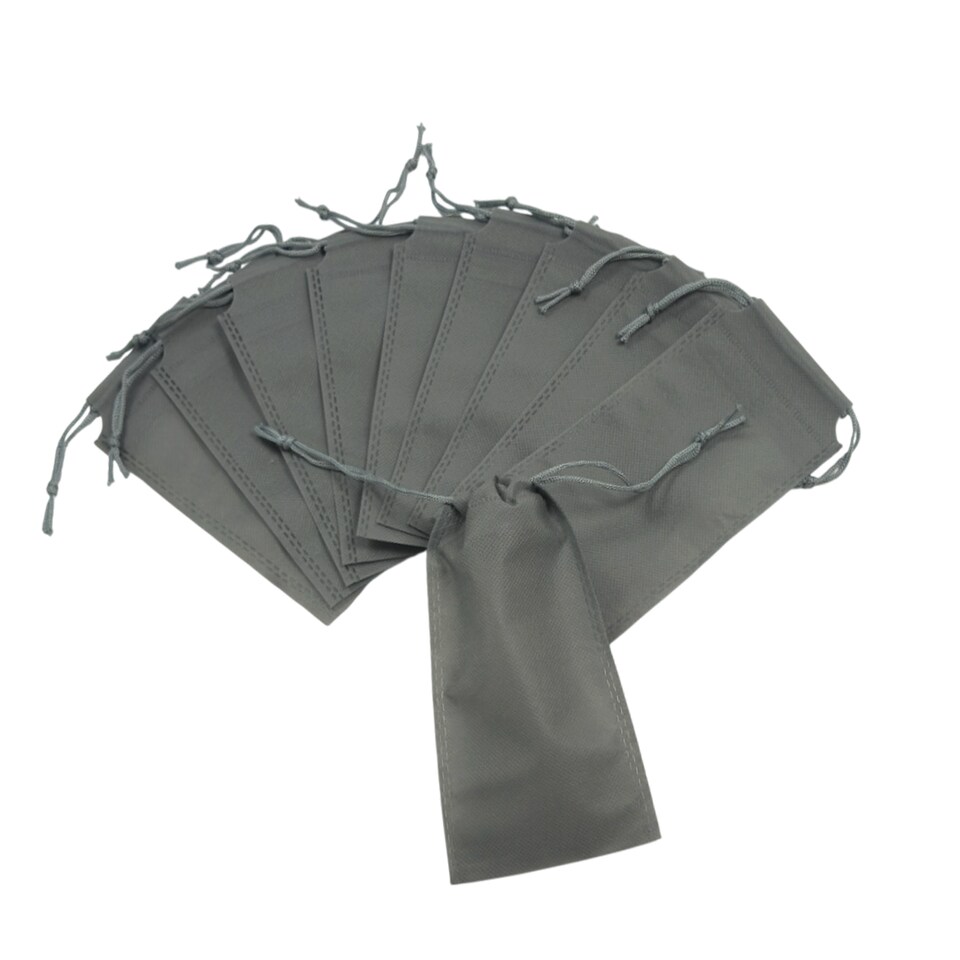 image 1 of Pack of 25 Grey Coloured 43x34cm Non-Woven Drawstring Bags | Grey