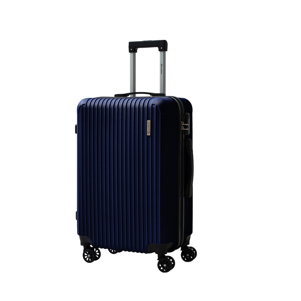 image 1 of Groundlevel Cosmic Hard Sheel 3 Piece Luggage Set 4 Wheel Spinners Travel Suitcases | Blue | Navy