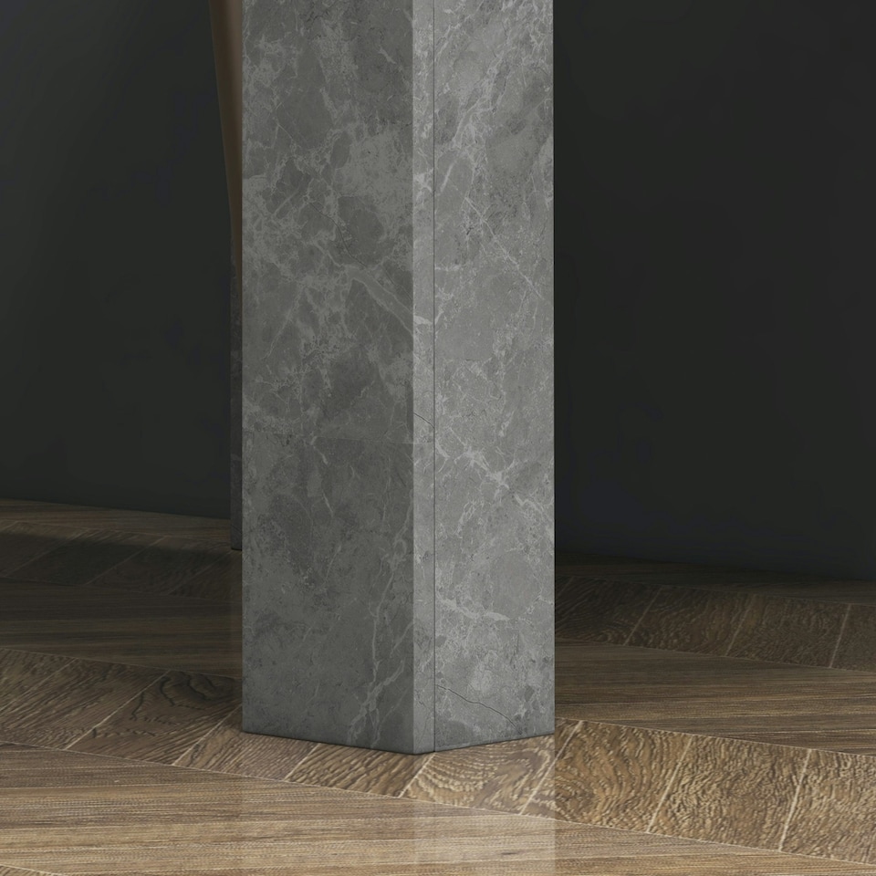 image 1 of HOMCOM Square Dining Table, Kitchen Table with Faux Cement Effect