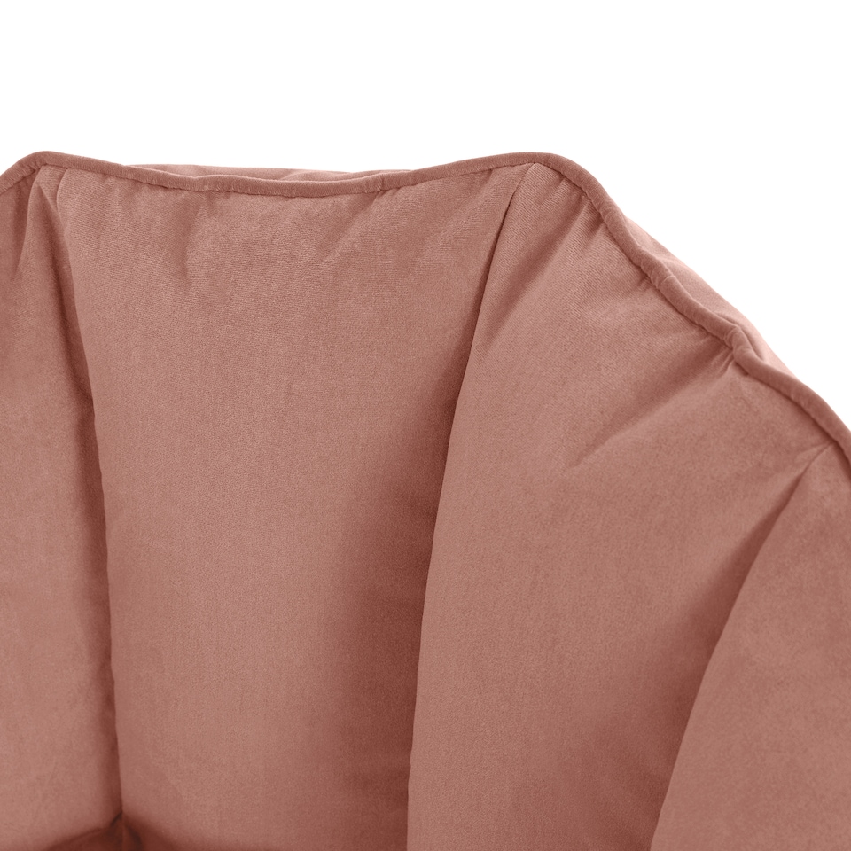 image 1 of icon Sirena  Velvet Bean Bag Accent Bean Bag Chair, Pink