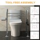 image 7 of HOMCOM Freestanding Toilet Frame, 136kg MaLoad Toilet Safety Frame with Adjustable Height and Width, Arms, 2  Suction Cups, Storage for Elderly, Senior, Disabled, Handrail Grab Bar,