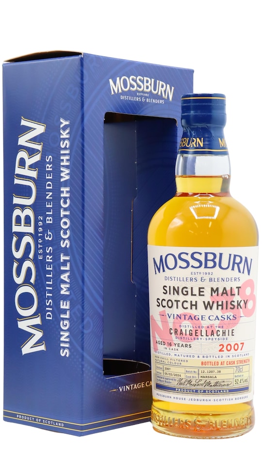 Craigellachie - Mossburn Vintage Cask Batch No. 38 2007 16 year old Whisky