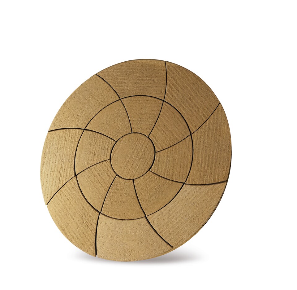 image 1 of Catherine Wheel Kit 2.09m Barley - Bowland Stone - Round Garden Patio Kit