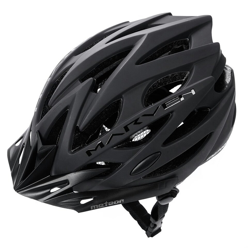 image 1 of Meteor Marven Cycle Helmet MTB Bike Skateboard Scooter Safety Gear Black | Black-Blue | S